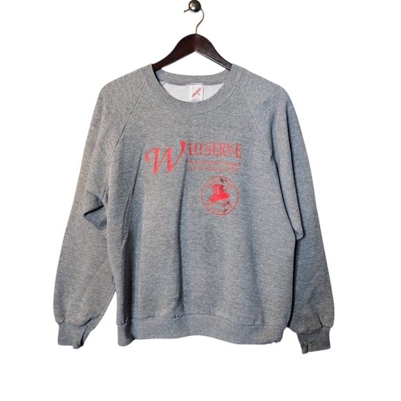 Vintage 1989 Willserve Heavyweight Crewneck Sweatshirt - Made in USA - Retro - Picture 2 of 6